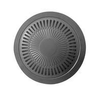 Fdit Sartén para Parrilla de Barbacoa Coreana, Sartén de Hierro para Barbacoa, Bandeja de Aceite con Ranura Antiadherente con Distribución Uniforme del Calor para Cocinar en el Hogar,