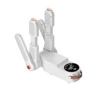 Fdit Secador de Zapatos Portátil, Pantalla Táctil Inteligente con Rejilla Doble en V y Flujo de Aire de 360°, Marco Plegable Ajustable para Zapatillas, Botas, Viajes y dormitorios. (WHITE)