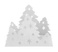 Fdit Servilletero de Acero Inoxidable de, Soporte para Papel en Forma de árbol de Navidad para una Organización Eficiente de la Mesa (SILVER)