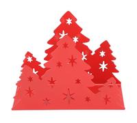 Fdit Servilletero de Acero Inoxidable de, Soporte para Papel en Forma de árbol de Navidad para una Organización Eficiente de la Mesa (rojo)