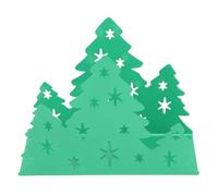 Fdit Servilletero de Acero Inoxidable de, Soporte para Papel en Forma de árbol de Navidad para una Organización Eficiente de la Mesa (GREEN)