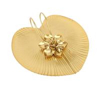 Fdit Servilletero de Hierro en Forma de Hoja, Brazo Plano Decorativo Moderno con Peso para Mesa de Cocina, Hogar/bar/salón de Té/hotel, 7,41 Oz (GOLD)