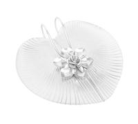 Fdit Servilletero de Mesa, Dispensador de Servilletas en Forma de Hoja de Hierro, Decoración Moderna de Brazo Ponderado, Hogar/oficina/bar/salón de té, Hierro, 7,41 Oz (SILVER)