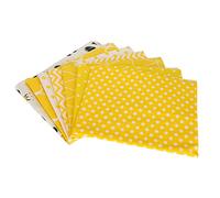 Fdit Set de 7 Telas de Algod¨®n para Patchwork, 50 x 40 cm, Color Amarillo, para Costura, Scrapbooking y Acolchado con Dise?o de Flores