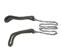 Fdit Sierra de Cadena Manual Portátil, Herramienta de Poda de Corte de Acero Rico en Carbono de 65cm con Cómodo para Acampar, Cazar, Senderismo y Jardín