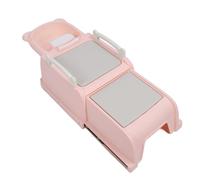 Fdit Silla Retráctil para champú para Niños con Almohada Suave para la Cabeza para Estación de Lavado de Cabello, Adecuada para Varias Edades, Material Plástico (PINK)