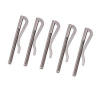 Fdit Silver Money Spring Clamp/Holder para Billetera de Cuero: Paquete de 5 Clips, Alta Estabilidad, Fácil de Extender la Boca del, Parte de Reemplazo Ideal, Adecuado para Efectivo y Facturas