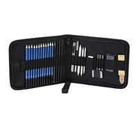 Fdit Socialme-eu 33 Piezas Lápices de Dibujo H&B Kit de Dibujo Esbozo Juego con Borradores Sacapuntas de Carboncillo Arte para Artistas Adultos