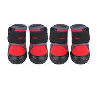 Fdit Socialme-EU 4Piezas de Moda para Mascotas Cachorro Zapatos Grande Antideslizante Deportes Botas de Escalada (90#-Rojo)