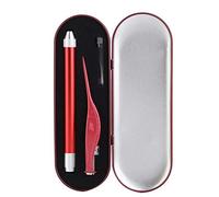 Fdit Socialme-EU Retirada de Cera Retirada de Acero Inoxidable Pinza Luminosa Selección de Orejas para Bebé Niño Juego de Limpieza de Orejas(Rojo)