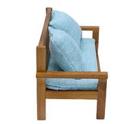 Fdit Sofá de Madera en Miniatura para Casa de Muñecas, Exquisita Mano de Obra Fina para Muñecas 1:12, Minimuebles de Regalo