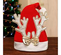 Fdit Sombrero Clásico Rojo y Blanco de Papá para Adultos con Forro Grueso y Cálido, Decoración para Fiesta de Cosplay, Regalo de Disfraz Navideño (#1)