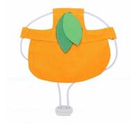 Fdit Sombrero para Pequeño, Lindo Diseño Naranja 3D, Protección Solar, Sombrero para Mascotas con ala Ancha y Correas Ajustables para Oso de Peluche Pomerania (Orange)