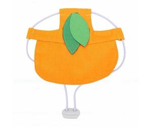 Fdit Sombrero para Pequeño, Lindo Diseño Naranja 3D, Protección Solar, Sombrero para Mascotas con ala Ancha y Correas Ajustables para Oso de Peluche Pomerania (Orange)