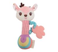 Fdit Sonajero de peluche suave para bebé, juguete lindo con anillo de dentición para bebés, juguete de aprendizaje sensorial portátil con sonidos (escriba 4)