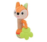 Fdit Sonajero de peluche suave para bebé, juguete lindo con anillo de dentición para bebés, juguete de aprendizaje sensorial portátil con sonidos (tipo 1)