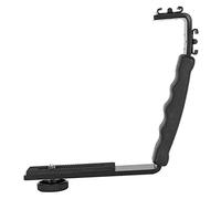 Fdit Soporte de Flash de Doble Zapata, Soporte Duradero en Forma de L para Flash DV, Micrófono, Luz LED