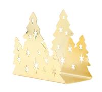 Fdit Soporte de Navidad de Acero Inoxidable Taller de Servilleta de la Servilleta Toalla de Papel de Toalla de Papel con Diseño de Vacaciones para la Decoración del Restaurante en (GOLD)