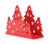 Fdit Soporte de Servilletas de árbol de Navidad FDIT, Soporte de Toallas de Papel de Acero Inoxidable Soporte para Mesa, Almacenamiento de Dispensador de Pañuelos para Restaurantes de (rojo)