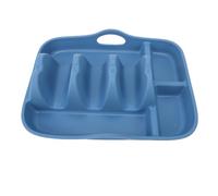 Fdit Soporte de Silicona para Tacos, Bandeja Reutilizable para Servir Alimentos, Soporte para Tortillas de Cocina, Plato para Servir con Divisor para Tacos Nachos (azul oscuro)