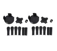 Fdit Soporte Elevado para Cuenco para Perros, 2 Unidades, Ajustable, 3 Alturas, Inclinado, ABS, Antideslizante, para Razas Pequeñas, Medianas y Grandes, Color Negro (2PCS)