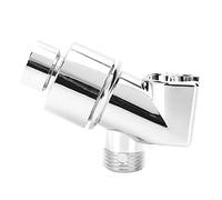 Fdit Soporte para alcachofa de ducha de acero inoxidable ajustable con gancho de pared universal y bola giratoria de latón