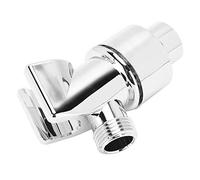 Fdit Soporte para alcachofa de ducha de acero inoxidable, soporte para brazo de ducha ajustable con soporte de pared universal y bola pivotante de latón