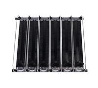 Fdit Soporte para Bebidas Autoempujable, Organizador de Latas de Refresco de Ancho Ajustable con 6 Ranuras para Refrigerador, Dispensador Deslizante Automático de Material ABS de (BLACK)