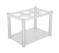 Fdit Soporte para Botellas de Cartucho, Organizador de Estante de Almacenamiento Rectangular de Cartucho Transparente Acrílico con Seis Orificios para Encimera de Cocina