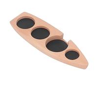 Fdit Soporte para Compactador de café, Estación de Compactación de Madera con 4 Ranuras con Base Antideslizante, para Cafeterías, Restaurantes, Bares, Cocinas (51 mm/2 pulgadas)