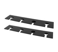 Fdit Soporte para Copas de Vino Montado en la Pared, Paquete de 2 Estantes de Vidrio Acrílico para Cocina, Bar, Comedor, Soporte de Almacenamiento de 37,5 Cm para 8 Copas de Vino (Black)