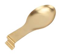 Fdit Soporte para Cucharas de Acero Inoxidable, Diseño Elegante, Soporte para Utensilios a Prueba de Calor para Cucharones, Espátulas para Encimera de Cocina, Cocina (GOLD)