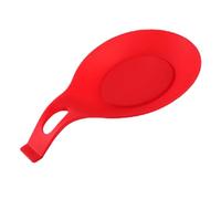 Fdit Soporte para Cucharas de Silicona, Soporte para Cucharas Resistente Al Calor y para Utensilios, Tapete de Cocina a Prueba de Altas Temperaturas de 20x10cm para Protección (rojo)