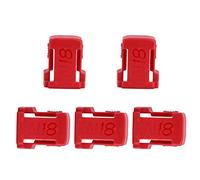 Fdit Soporte para Montaje de Batería, Base de ABS con Orificios para Tornillos Avellanados para Batería M18 de 18 V, Bloqueo de Seguro e Instalación de Múltiples ángulos (Rojo)