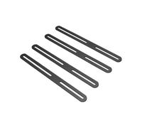 Fdit Soporte para Muebles de 4 Piezas, Placa Plana de Acero Inoxidable para Reparación, para Muebles (BLACK)