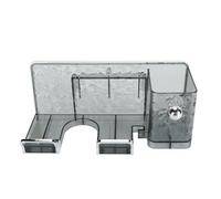 Fdit Soporte para Secador de Pelo, Soporte de Pared de Plástico Duradero para Dormitorio, Colgador para Secador de Pelo con Elegante Patrón de Ondas de Agua, sin Proceso de Instalación de Taladro