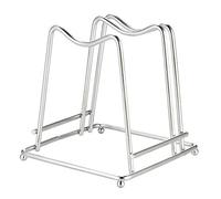 Fdit Soporte para Tabla de Cortar de Acero Inoxidable, Soporte Resistente para Estante de Cocina con Antideslizante para Tabla de Cortar, Tapa de Olla, Cuchillo