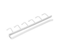 Fdit Soporte para Tazas de café, 6 Ganchos, No Requiere Perforación, Hierro Pesado, Resistente Al óxido, con Tornillos Adhesivos para Estantes de Gabinetes de Menos de 2,5 Cm de Grosor (WHITE)