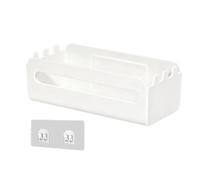 Fdit Soporte para Toallas de Papel Montado en la Pared, Organizador Adhesivo con Dispensador Doble para Toallas de Cocina, Toallitas y Envoltura de Plástico, sin Instalación de Taladro, (el plastico)