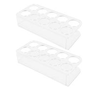 Fdit Soporte para Viales de 2 Uds, 10 Ranuras, Acrílico, Refrigerador, Montado en la Pared, Organizador de Viales de Péptidos, Soporte de Almacenamiento con Adhesivo para Cocina Casera