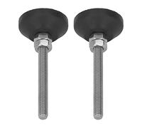 Fdit Soportes de Nivelación Giratorios Deslizantes para Muebles, Ajustables con Rosca M6, con Base de Goma de Nailon, Almohadillas para Pies para Oficina en Casa, D30x50mm, 2 uds.