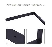 Fdit Soportes para Estantes de Hierro de Alta Resistencia, 1 par de Soportes para Estantes Montados en la Pared para de Almacenamiento de Bricolaje con Orificios para