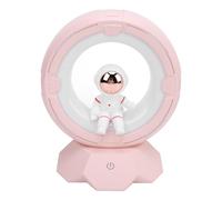 Fdit Space Man-Lámpara de Noche Recargable por USB para Niños, Adorno de Escritorio con Temperatura de 3 Colores para Dormitorio (PINK)