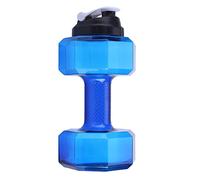 Fdit Sport Una forma de manillar Botella de agua de gran capacidad Sport Fitness Gym Training Cup Tapa a prueba de fugas 5 colores azul
