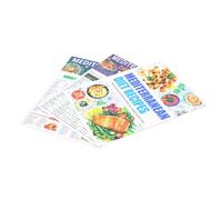 Fdit Tabla de Cocina Mediterránea de 9 Piezas, Recetas de Planes de Comidas Laminadas, Lista de Alimentos con Carbohidratos, Calorías, Proteínas, Grasas para Principiantes