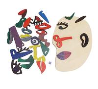 Fdit Tablero Facial de Bricolaje, Juguete Educativo, Juego Simple, 26 Bloques, Kit de Combinación de Rostros para, Desarrollo de la Imaginación, para Vacaciones [Material Madera de Haya]