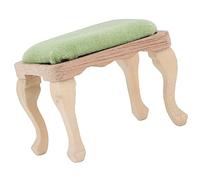 Fdit Taburete para Casa de Muñecas, Diseño Tradicional, Muebles de Madera Compuesta, Modelo de Silla para Amantes de Las Muñecas, 1/12, 5,8 X 3,8 X 3,7 Cm