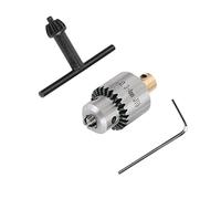 Fdit Taladros Mini JTO -Drill Resistentes Al Desgaste con Llave para Ejercicio Eléctrico, Color de Metal, 1 Llave de Chuck, Aplicable a Taladro Eléctrico, Fresador