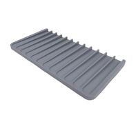Fdit Tapete de Silicona para Secar Platos, Tapete para Encimera de Cocina de 15,4x7,9 Pulgadas con Ranuras de Drenaje para Secar Ollas, Platos y Salvamanteles (GRAY)
