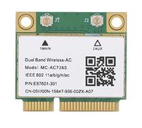 Fdit Tarjeta Bluetooth de Red, Adaptador WiFi Wireless-AC 7265 de Banda Dual, 2.4G 300 Mbps/5G 867Mbps Alta Velocidad Bluetooth 4.2, 802.11a/b/g/n/AC PCI-E Half Mini Card